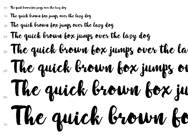 Winter Brush font waterfall